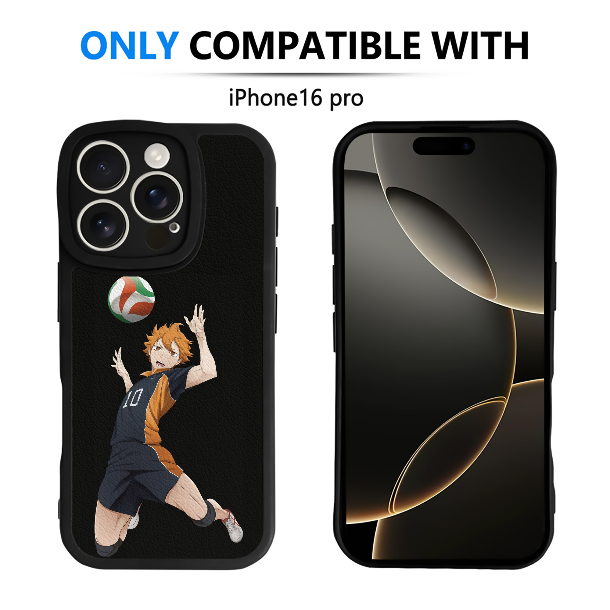 （画像用） ハイキュー!! Haikyu!! 【iPhone 16シリーズ対応】シリコンスマホケース（レザー調） 材質：シリコン